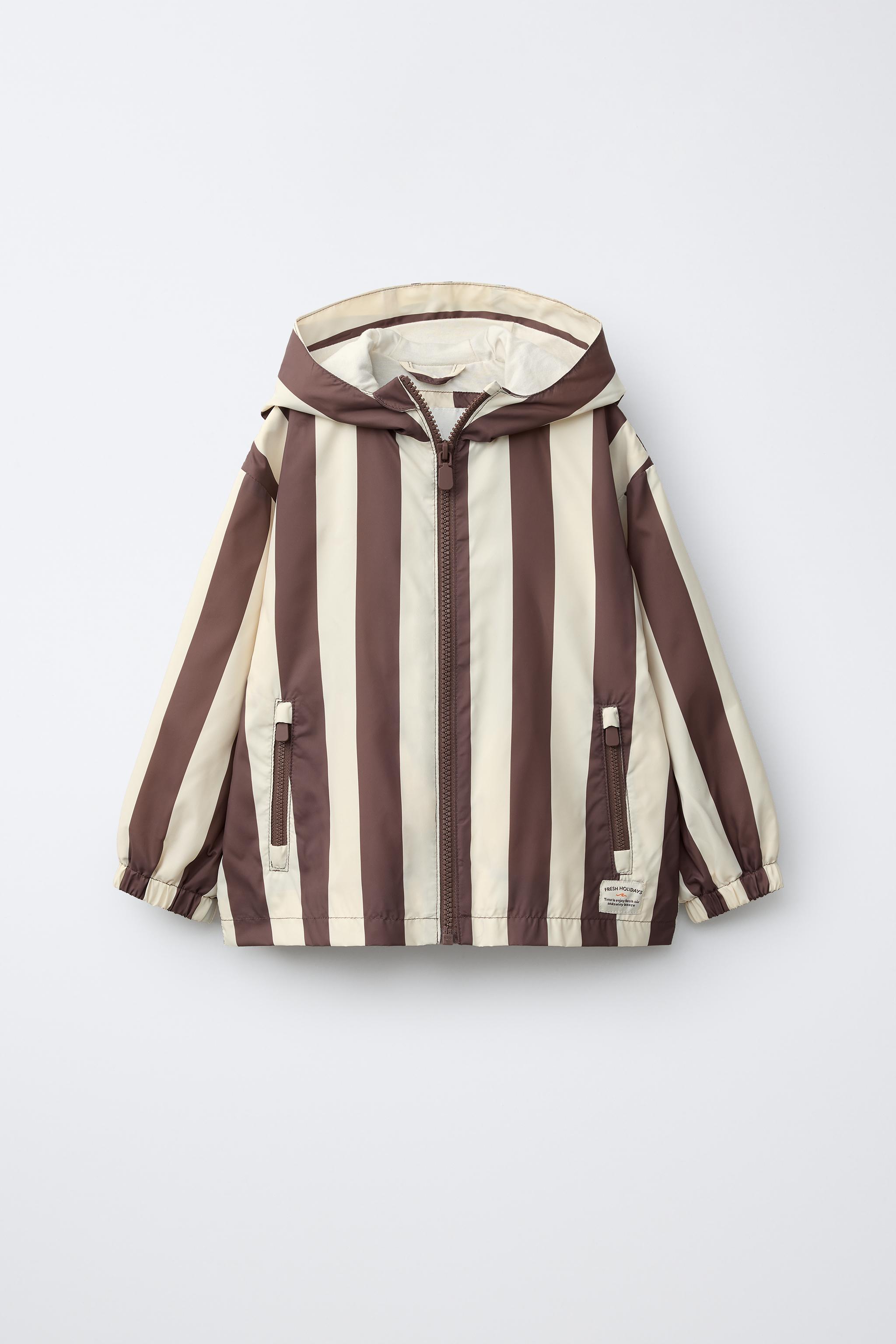 LIGHTWEIGHT STRIPED RAINCOAT